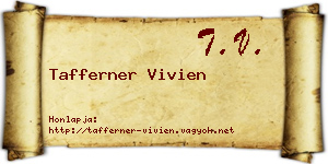 Tafferner Vivien névjegykártya